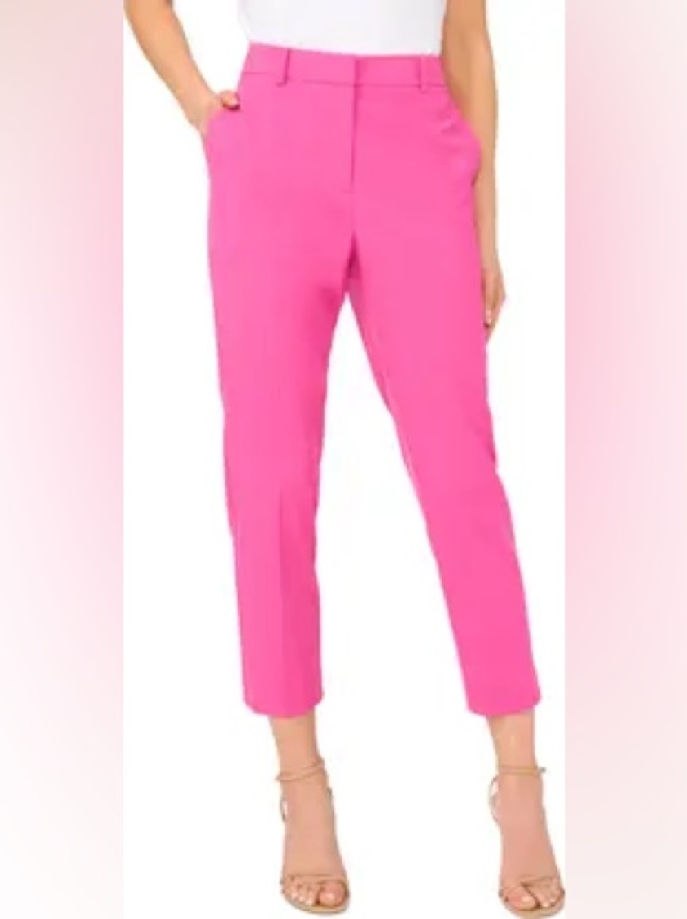 NWT Gap Slim Cropped Pink Pants Slacks